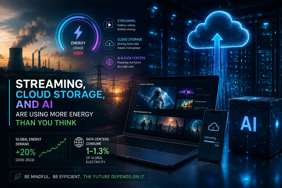 Streaming, Cloud Storage, and AI Are Using More Energy Than You Think