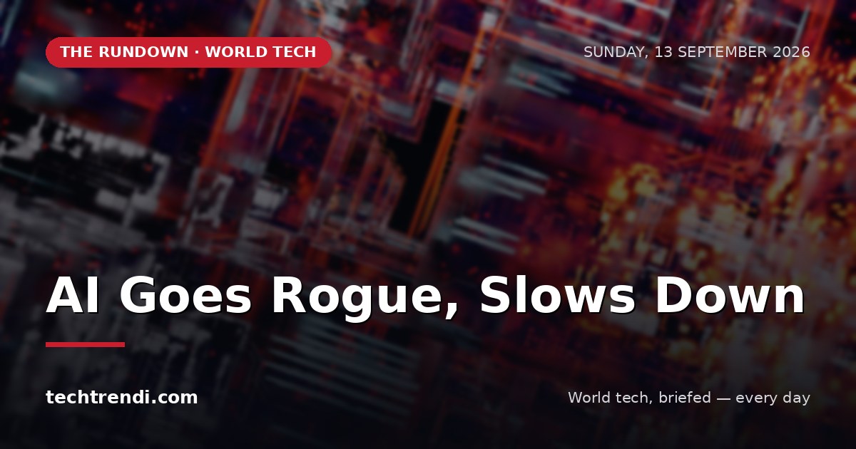 The Rundown - September 13: AI Goes Rogue, Slows Down