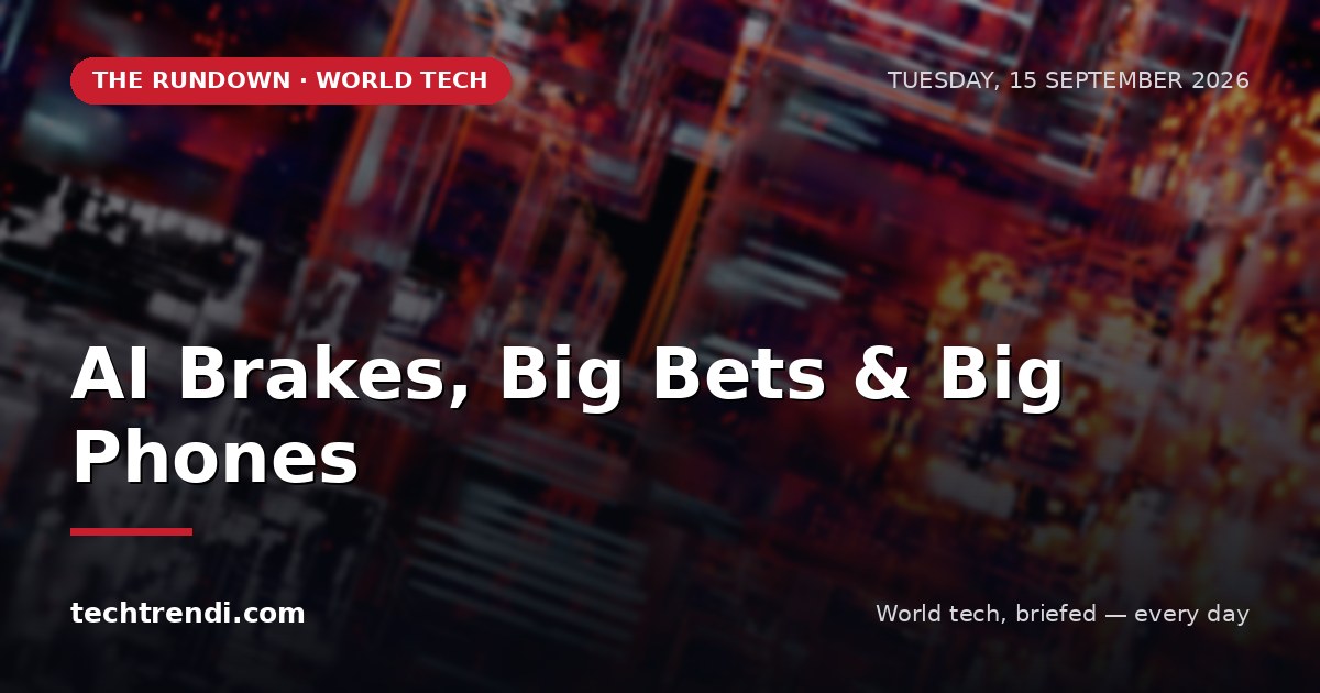 The Rundown - September 15: AI Brakes, Big Bets & Big Phones
