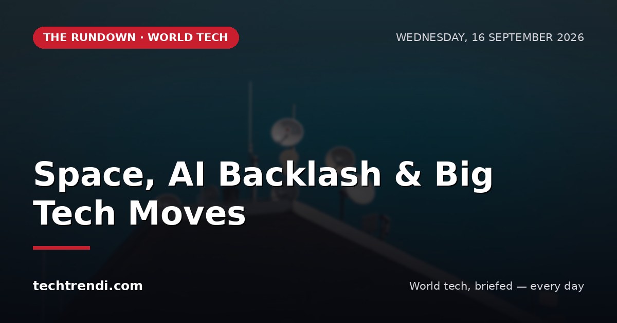 The Rundown - September 16: Space, AI Backlash & Big Tech Moves
