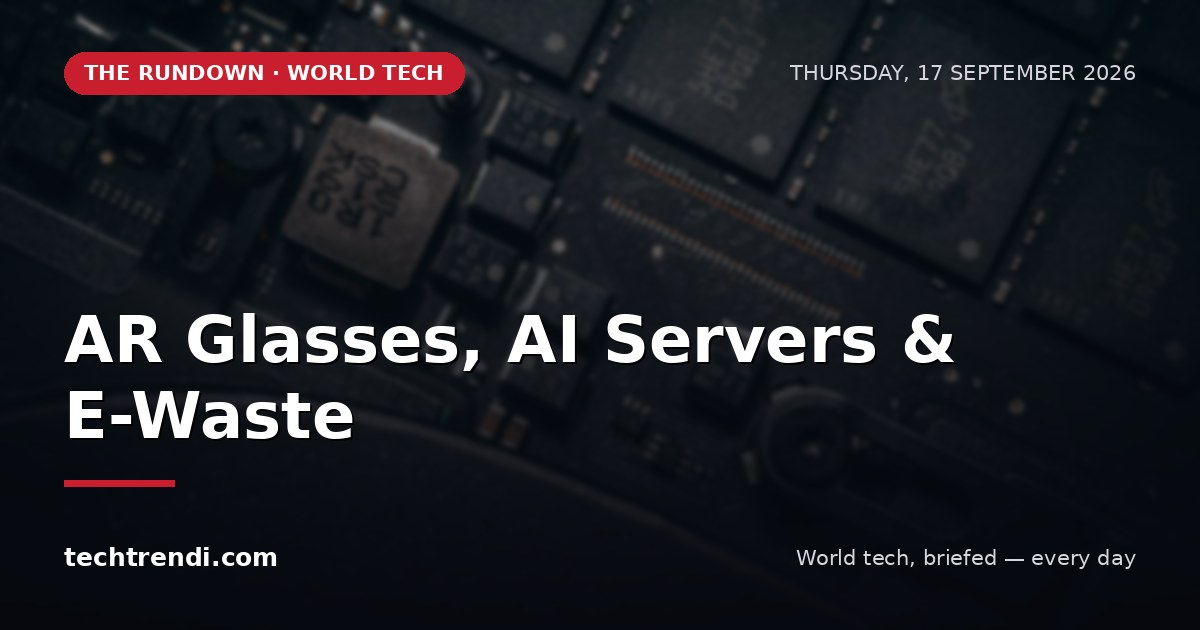The Rundown - September 17: AR Glasses, AI Servers & E-Waste