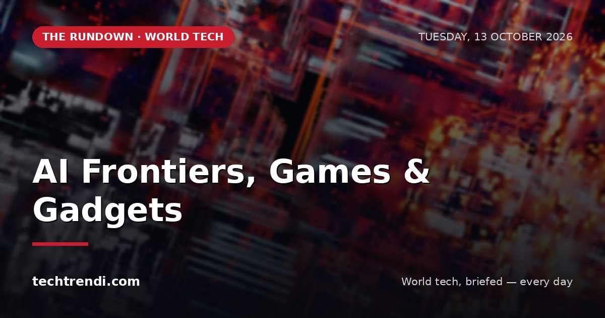 The Rundown - October 13: AI Frontiers, Games & Gadgets