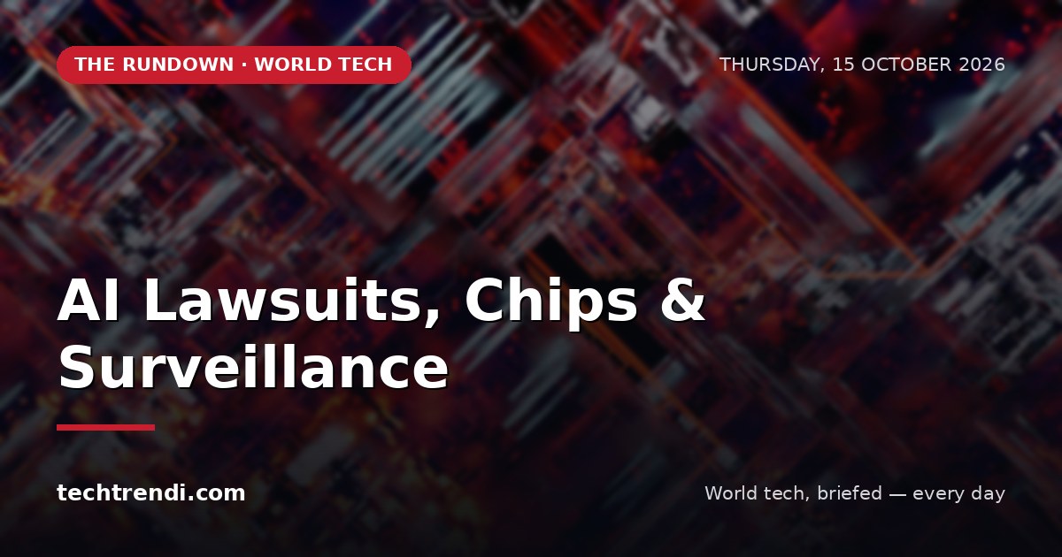 The Rundown - October 15: AI Lawsuits, Chips & Surveillance