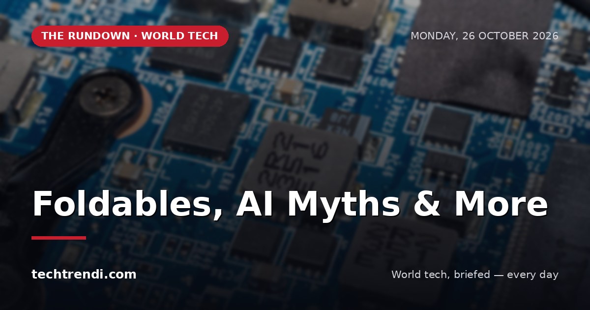 Shead Rundown The Rundown - October 26: Foldables, AI Myths & More | TechTrendi